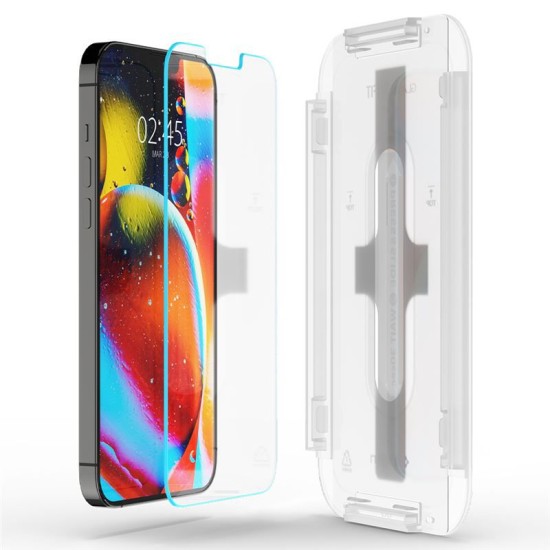 Set 2 folii sticla Spigen pentru iPhone 14 Plus/13 Pro Max, privacy sensor open (iPhone 13 Pro Max, AGL03378) by www.silkase.ro