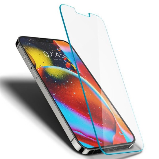 Set 2 folii sticla Spigen pentru iPhone 14 Plus/13 Pro Max, privacy sensor open (iPhone 13 Pro Max, AGL03378) by www.silkase.ro