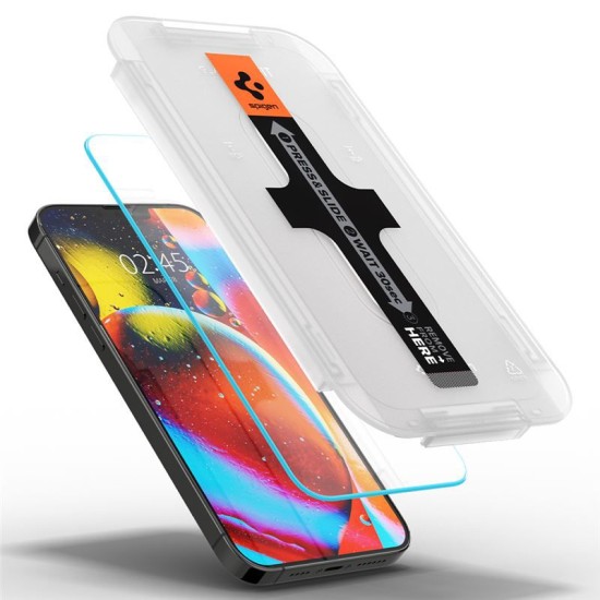 Set 2 folii sticla Spigen pentru iPhone 14 Plus/13 Pro Max, privacy sensor open (iPhone 13 Pro Max, AGL03378) by www.silkase.ro