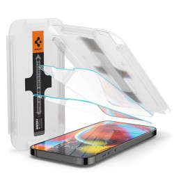 Set 2 Folii de protectie Spigen Glas.TR EZ FIT pentru Apple iPhone 13/13 Pro/14