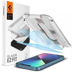 Set 2 folii sticla cu sistem de montare Case friendly Spigen GLAStR EZ FIT compatibil cu iPhone 13/13 Pro/14/16e Antiblue Set 2 folii sticla cu sistem de montare Case friendly Spigen GLAStR EZ FIT compatibil cu iPhone 13/13 Pro/14/16e Antiblue
