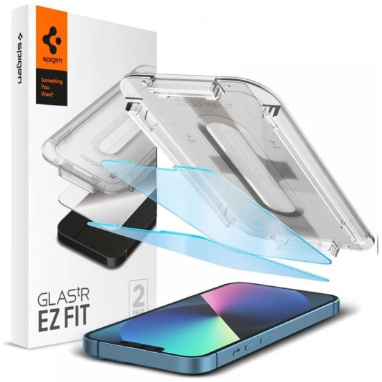 Set 2 folii sticla cu sistem de montare Case friendly Spigen GLAStR EZ FIT compatibil cu iPhone 13/13 Pro/14/16e Antiblue (Spigen, Ingredi) by www.silkase.ro Set 2 folii sticla cu sistem de montare Case friendly Spigen GLAStR EZ FIT compatibil cu iPhone 13/13 Pro/14/16e Antiblue (Ingredi, AGL03389) by www.silkase.ro