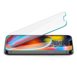 Folie sticla transparenta Case friendly Spigen GLAStR SLIM compatibila cu iPhone 13/13 Pro/14/16e