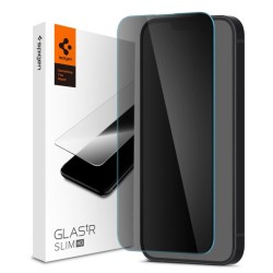 Folie sticla Case friendly Spigen Glass FC compatibila cu iPhone 13/13 Pro/14/16e Black
