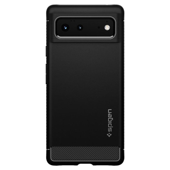 Husa de protectie robusta Spigen Rugged Armor pentru Google Pixel 6, neagra (Pixel 6, ACS03437) by www.silkase.ro