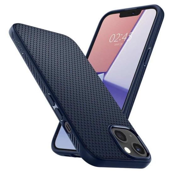 Husa Spigen Liquid Air pentru Apple iPhone 13 Albastru inchis (iPhone 13, ACS03520) by www.silkase.ro