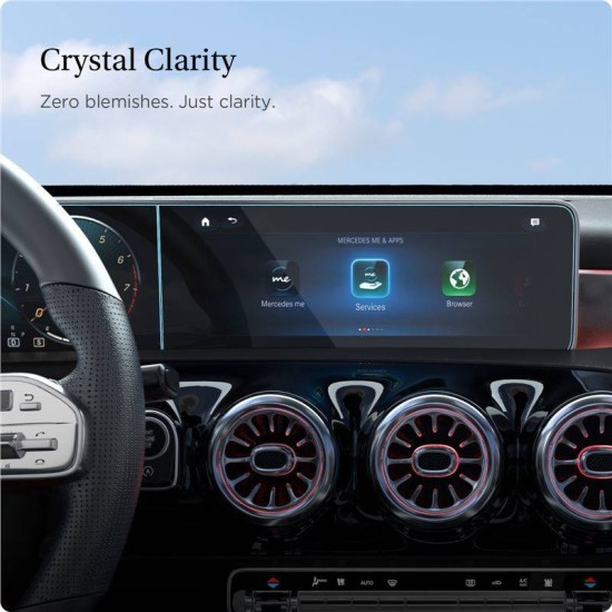Set 2 folii de sticla transparente Spigen Glas.tR EZ Fit pentru ecran Mercedes Benz Clasa A (Spigen, Ingredi) by www.silkase.ro Set 2 folii de sticla transparente Spigen Glas.tR EZ Fit pentru ecran Mercedes Benz Clasa A (Accesorii auto, AGL03631) by www.silkase.ro