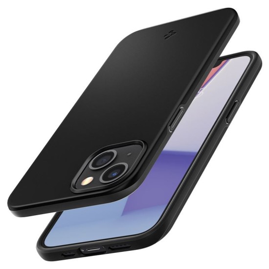 Husa slim Spigen Thin Fit compatibila cu iPhone 13 Black (iPhone 13, ACS03677) by www.silkase.ro
