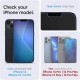 Folie sticla cu sistem de montare Case friendly Spigen GLAS.tR EZ FIT compatibila cu iPhone 13/13 Pro/14/16e (Ingredi, AGL03724) by www.silkase.ro
