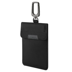 Husa de protectie cheie auto cu blocare semnal RFID Spigen Klasden Pouch, neagra