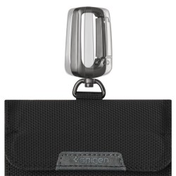 Husa de protectie cheie auto cu blocare semnal RFID Spigen Klasden Pouch, neagra Husa de protectie cheie auto cu blocare semnal RFID Spigen Klasden Pouch, neagra