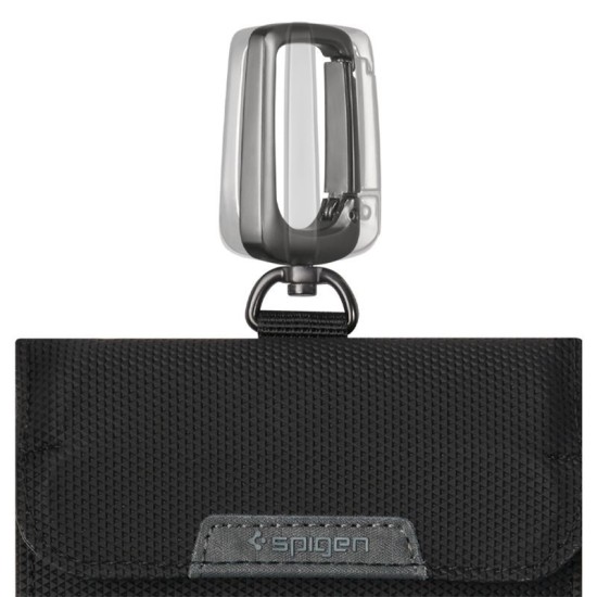 Husa de protectie cheie auto cu blocare semnal RFID Spigen Klasden Pouch, neagra (Spigen, Ingredi) by www.silkase.ro Husa de protectie cheie auto cu blocare semnal RFID Spigen Klasden Pouch, neagra (Accesorii auto, AFA03754) by www.silkase.ro