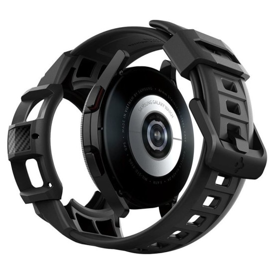 Husa pentru Samsung Galaxy Watch4 Classic (46mm) + Curea, Spigen Rugged Armor Pro, Black (Spigen, Ingredi) by www.silkase.ro Husa pentru Samsung Galaxy Watch4 Classic (46mm) + Curea, Spigen Rugged Armor Pro, Black (Ingredi, ACS03832) by www.silkase.ro