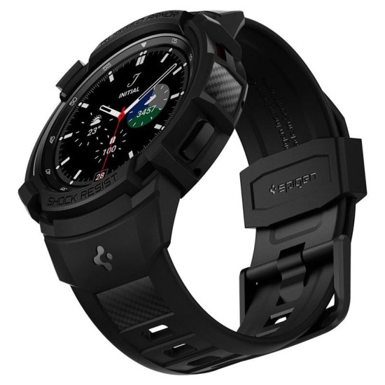 Husa pentru Samsung Galaxy Watch4 Classic (46mm) + Curea, Spigen Rugged Armor Pro, Black (Spigen, Ingredi) by www.silkase.ro Husa pentru Samsung Galaxy Watch4 Classic (46mm) + Curea, Spigen Rugged Armor Pro, Black (Ingredi, ACS03832) by www.silkase.ro