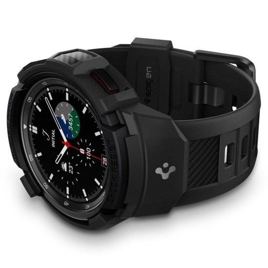 Husa pentru Samsung Galaxy Watch4 Classic (46mm) + Curea, Spigen Rugged Armor Pro, Black (Spigen, Ingredi) by www.silkase.ro Husa pentru Samsung Galaxy Watch4 Classic (46mm) + Curea, Spigen Rugged Armor Pro, Black (Ingredi, ACS03832) by www.silkase.ro