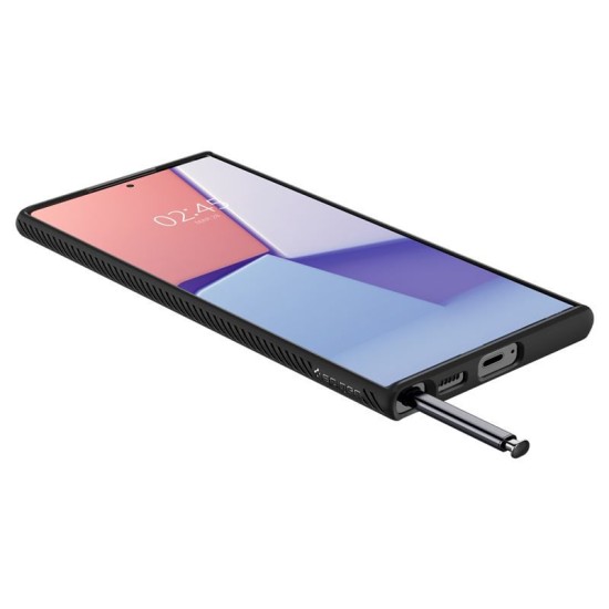 Husa Spigen Liquid Air compatibila cu Samsung Galaxy S22 Ultra Matte Black (Spigen, S21 Ultra) by www.silkase.ro Husa Spigen Liquid Air compatibila cu Samsung Galaxy S22 Ultra Matte Black (S21 Ultra, ACS03915) by www.silkase.ro