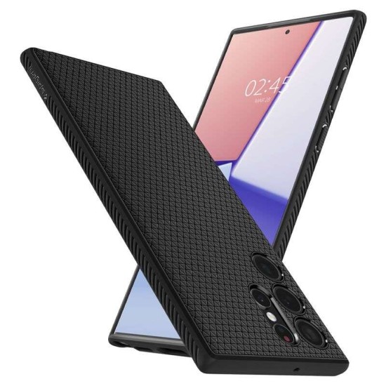 Husa Spigen Liquid Air compatibila cu Samsung Galaxy S22 Ultra Matte Black (Spigen, S21 Ultra) by www.silkase.ro Husa Spigen Liquid Air compatibila cu Samsung Galaxy S22 Ultra Matte Black (S21 Ultra, ACS03915) by www.silkase.ro