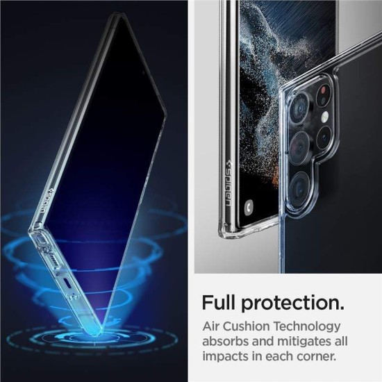 Husa Spigen Ultra Hybrid pentru Samsung Galaxy S22 Ultra Transparent (Spigen, S21 Ultra) by www.silkase.ro Husa Spigen Ultra Hybrid pentru Samsung Galaxy S22 Ultra Transparent (S21 Ultra, ACS03918) by www.silkase.ro