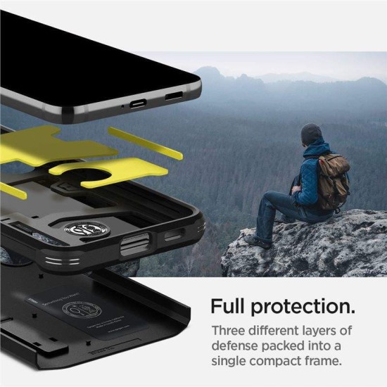 Husa Spigen Tough Armor compatibila cu Samsung Galaxy S22 Plus Black (Spigen, S21 Plus) by www.silkase.ro Husa Spigen Tough Armor compatibila cu Samsung Galaxy S22 Plus Black (S21 Plus, ACS03958) by www.silkase.ro