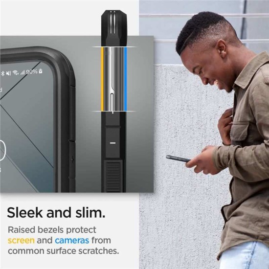 Husa Spigen Tough Armor compatibila cu Samsung Galaxy S22 Plus Black (Spigen, S21 Plus) by www.silkase.ro Husa Spigen Tough Armor compatibila cu Samsung Galaxy S22 Plus Black (S21 Plus, ACS03958) by www.silkase.ro