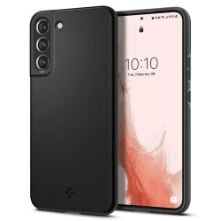 Husa telefon Spigen Thin Fit, neagra, ultra subtire 1.55mm, pentru Galaxy S22