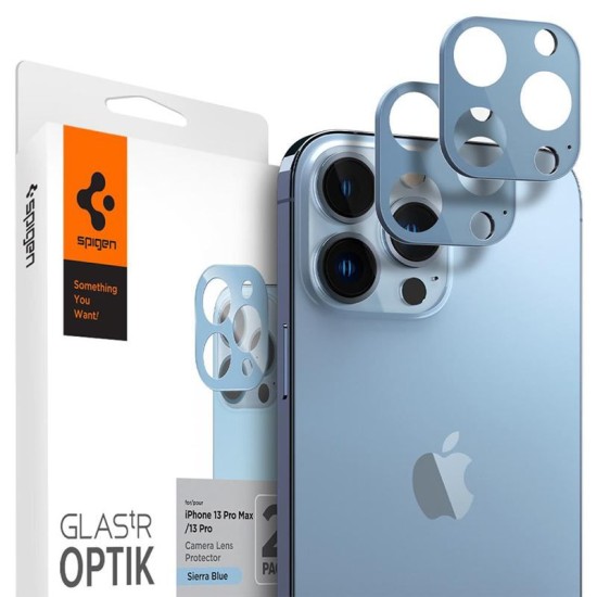 Set 2 folii sticla camera foto Spigen Optik compatibil cu iPhone 13 Pro/13 Pro Max Blue (Spigen, Ingredi) by www.silkase.ro Set 2 folii sticla camera foto Spigen Optik compatibil cu iPhone 13 Pro/13 Pro Max Blue (Ingredi, AGL04032) by www.silkase.ro