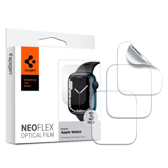 Folie pentru Apple Watch 4 / 5 / 6 / SE / SE 2 / 7 / 8 / 9 (44mm / 45mm) (set 3) - Spigen Neo Flex - Clear (Spigen, Ingredi) by www.silkase.ro Folie pentru Apple Watch 4 / 5 / 6 / SE / SE 2 / 7 / 8 / 9 (44mm / 45mm) (set 3) - Spigen Neo Flex - Clear (Ingredi, AFL04049) by www.silkase.ro
