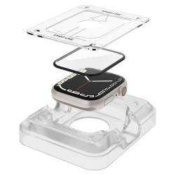 Folie pentru Apple Watch 7 / 8 45mm (set 2) - Spigen ProFlex EZ Fit - Black Folie pentru Apple Watch 7 / 8 45mm (set 2) - Spigen ProFlex EZ Fit - Black