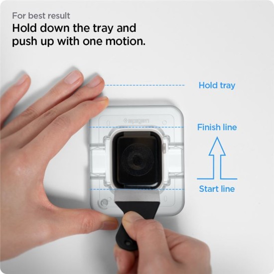 Folie pentru Apple Watch 7 / 8 41mm (set 2) - Spigen ProFlex EZ Fit - Black (Ingredi, AFL04052) by www.silkase.ro