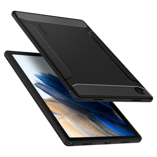 Husa de protectie tableta Spigen, Rugged Armor pentru Samsung Galaxy TAB A8 10.5 X200/ X205, Negru mat (Ingredi, ACS04136) by www.silkase.ro