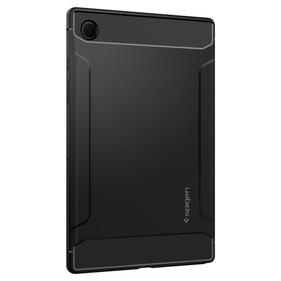 Husa de protectie tableta Spigen, Rugged Armor pentru Samsung Galaxy TAB A8 10.5 X200/ X205, Negru mat (Ingredi, ACS04136) by www.silkase.ro