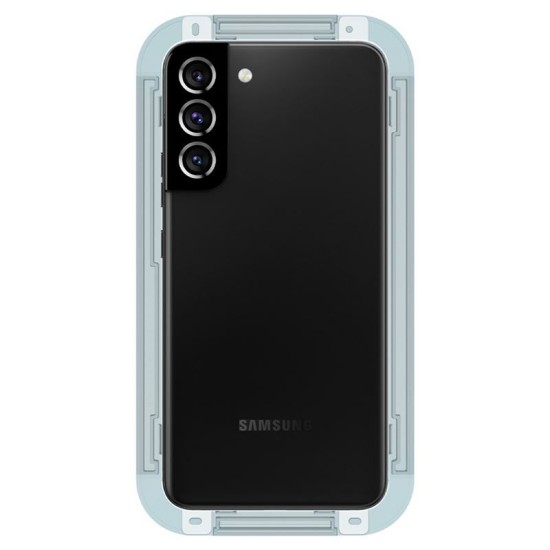 Set 2 folii sticla cu sistem de montare Case friendly Spigen GLAStR EZ FIT compatibil cu Samsung Galaxy S22 Plus (Ingredi, AGL04145) by www.silkase.ro