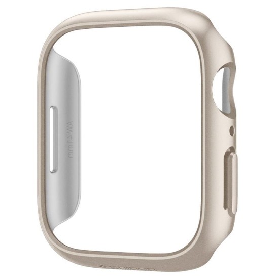 Husa Spigen Thin Fit compatibila cu Apple Watch 7/8 41mm Starlight (Ingredi, ACS04185) by www.silkase.ro