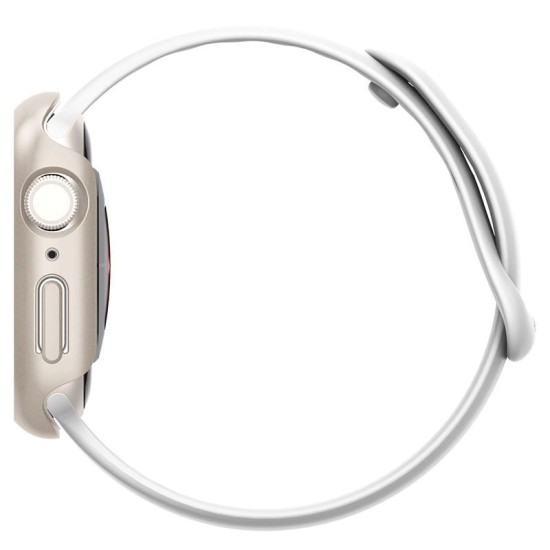 Husa Spigen Thin Fit compatibila cu Apple Watch 7/8 41mm Starlight (Ingredi, ACS04185) by www.silkase.ro