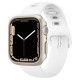 Husa Spigen Thin Fit compatibila cu Apple Watch 7/8 41mm Starlight (Ingredi, ACS04185) by www.silkase.ro