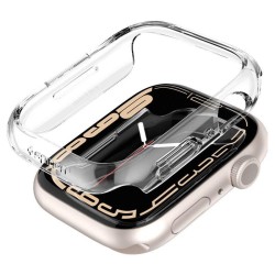 Husa Spigen Thin Fit compatibila cu Apple Watch 7/8 41mm Crystal Clear