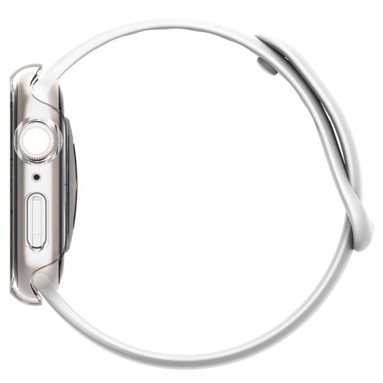 Husa Spigen Thin Fit compatibila cu Apple Watch 7/8 41mm Crystal Clear (Ingredi, ACS04187) by www.silkase.ro