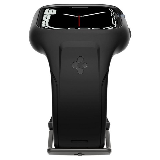 Husa Spigen Liquid Air Pro compatibila cu Apple Watch 7/8 41mm Black (Ingredi, ACS04190) by www.silkase.ro