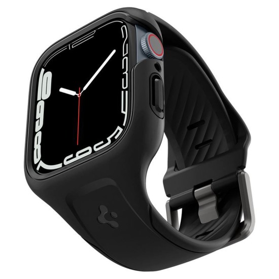 Husa Spigen Liquid Air Pro compatibila cu Apple Watch 7/8 41mm Black (Ingredi, ACS04190) by www.silkase.ro