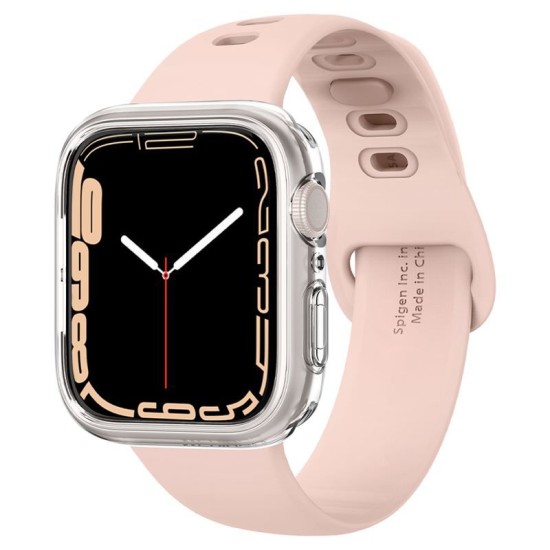 Husa Spigen Liquid Crystal compatibila cu Apple Watch 4/5/6/7/8/SE 40/41mm Crystal Clear (Ingredi, ACS04195) by www.silkase.ro