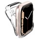 Husa Spigen Liquid Crystal compatibila cu Apple Watch 4/5/6/7/8/SE 40/41mm Crystal Clear (Ingredi, ACS04195) by www.silkase.ro