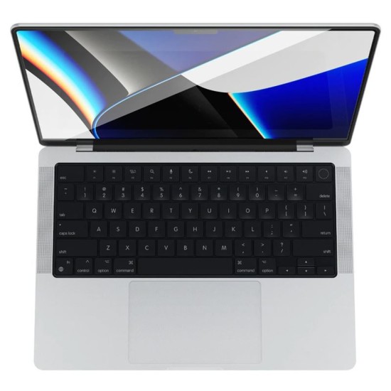 Folie protectie Spigen Tempered Glass Full Cover compatibila cu MacBook Pro 14 inch 2021 Black (Ingredi, AGL04234) by www.silkase.ro