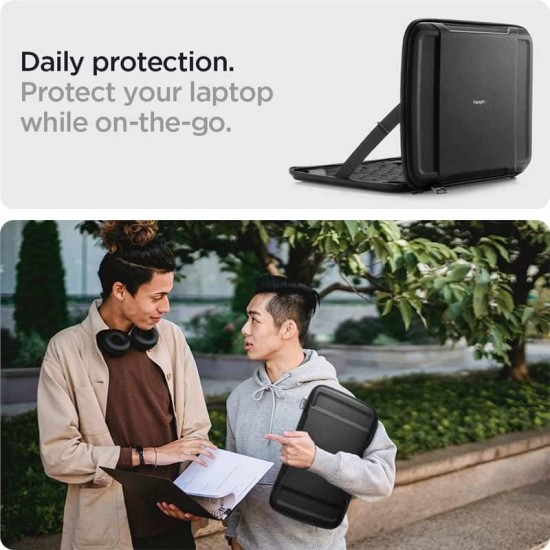 Husa pentru Laptop 15-16" - Spigen Rugged Armor Pro Pouch - Black (Spigen, Ingredi) by www.silkase.ro Husa pentru Laptop 15-16" - Spigen Rugged Armor Pro Pouch - Black (Ingredi, AFA04271) by www.silkase.ro