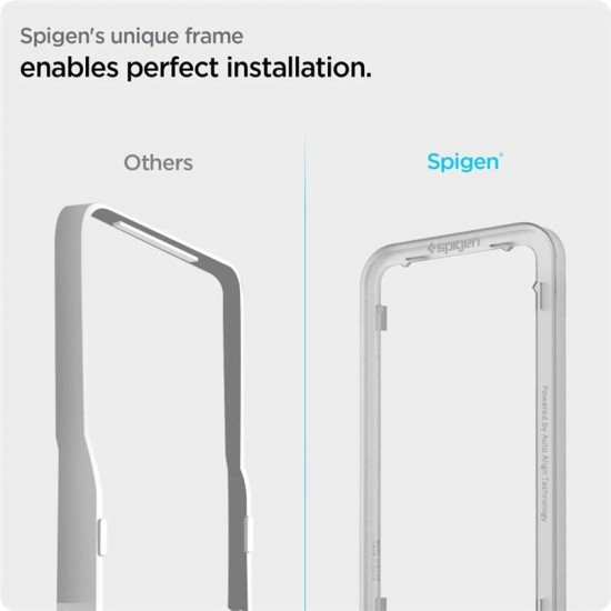Set 2 folii sticla transparenta cu sistem de montare Case friendly Spigen ALM GLAStR compatibil cu Samsung Galaxy A53 5G (Ingredi, AGL04306) by www.silkase.ro