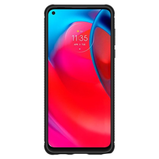 Husa telefon Spigen Rugged Armor, pentru Motorola Moto G Stylus 5G, neagra, dimensiuni precise, protectie sporita (Ingredi, ACS04468) by www.silkase.ro