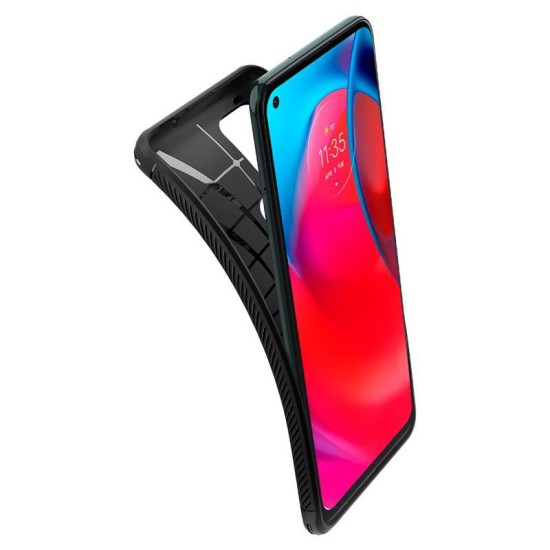 Husa telefon Spigen Rugged Armor, pentru Motorola Moto G Stylus 5G, neagra, dimensiuni precise, protectie sporita (Ingredi, ACS04468) by www.silkase.ro