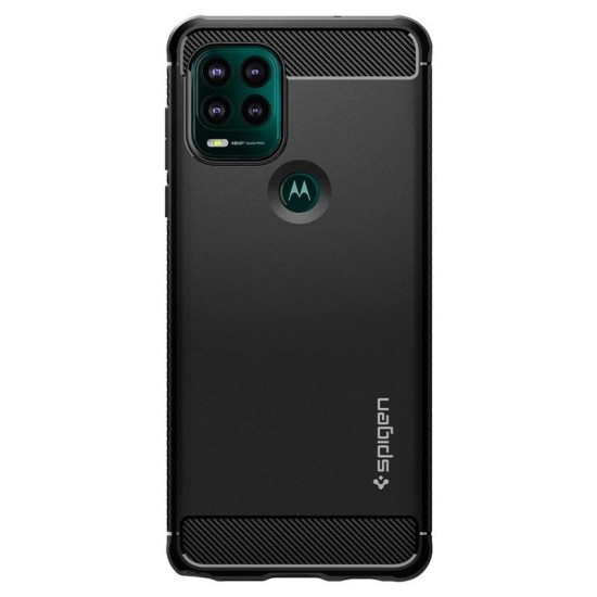 Husa telefon Spigen Rugged Armor, pentru Motorola Moto G Stylus 5G, neagra, dimensiuni precise, protectie sporita (Ingredi, ACS04468) by www.silkase.ro