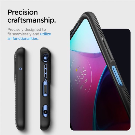 Husa telefon Spigen Liquid Air pentru Motorola Moto G Stylus 2022, neagra, TPU, eleganta, subtire (Ingredi, ACS04469) by www.silkase.ro