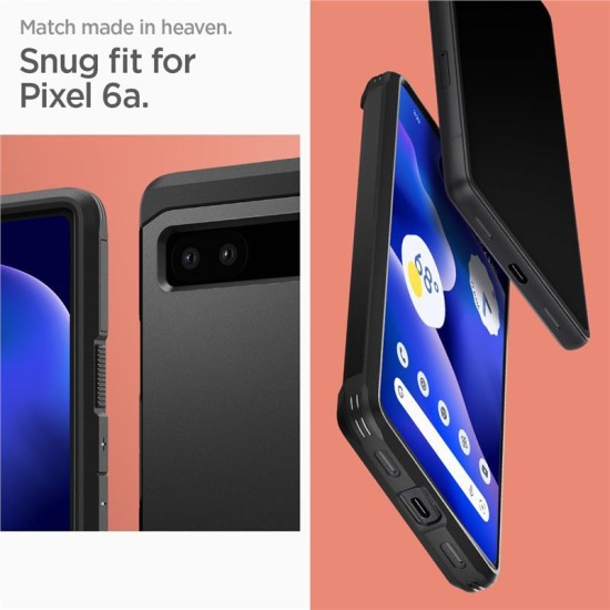 Husa Spigen Tough Armor compatibila cu Google Pixel 6a Black (Pixel 6a, ACS04479) by www.silkase.ro