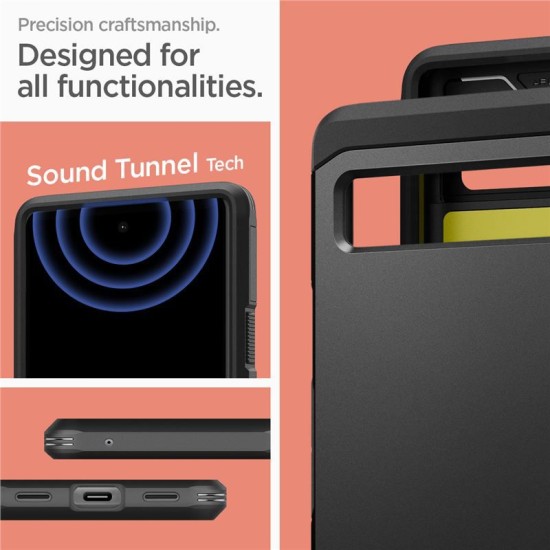 Husa Spigen Tough Armor compatibila cu Google Pixel 6a Black (Pixel 6a, ACS04479) by www.silkase.ro